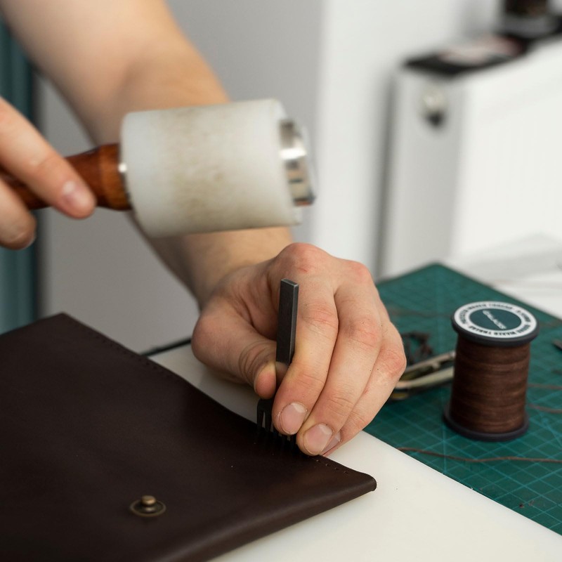 QUARKZMAN 4pcs Leather Hole Punch Set 1.5mm Alloy Steel Hollow