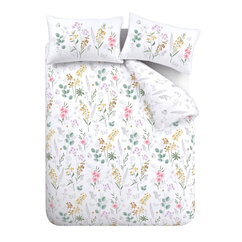 Catherine Lansfield Emilia Floral Reversible Single Duvet Cover Set with