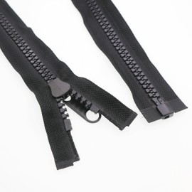 #10 Heavy Duty Zippers for Sewing Separating Plastic Zippers Black Tape for Sleeping Bags, Boats, Canvas,Dog Beds, Covers, Tents (72 Inch, Black) YIGUANXIN