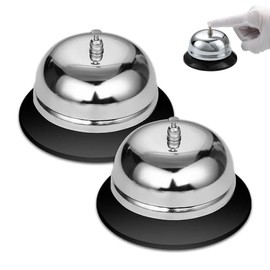 2 Pack Bell Table Bell Table Bell Bell Reception Bell for Restaurants Hotels Bars