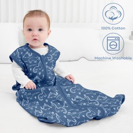 Yoofoss Baby Sleep Sack 0-6 Months Wearable Blanket 100% Cotton 2-Way Zipper TOG 0.5 Toddler Sleeping Sack 3 Pack, Comfy Soft Lightweight (Small)