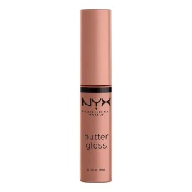 Labial Líquido Nyx Butter Gloss Cobertura Ligera A Media 8ml Color Madeleine