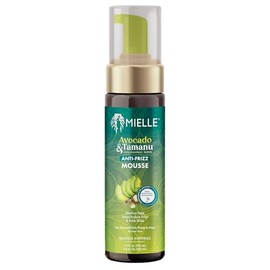 Mielle Organics Avocado & Tamanu Curly Hair Mousse - Anti Frizz Hair Foam for Curly, Wavy, Coily Styles - Medium Hold Styling to Define & Control for a Soft, Natural Shine Finish (7.5oz)