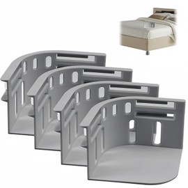 Wzenclave 4-Pack Bed Sheet Holders with Lock Strips Fits All Mattress Sizes No-Slip Elastic Straps for Tight Fit (Grey)