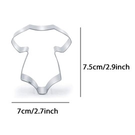 ZDYWY Baby Onesies Dress Shaped Cookie Cutters for Baby Shower