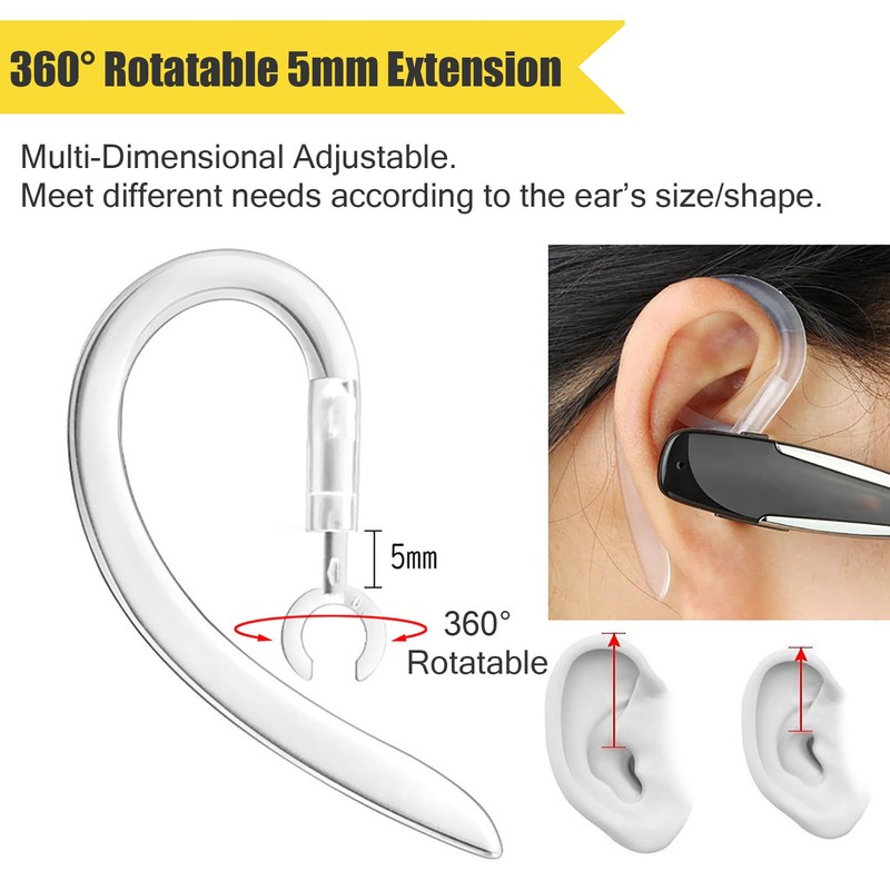 VSuRing Ear Hooks Eartips Kit 360° Rotatable Adjustable Soft Silicone