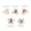 HEEPDD 20Pcs Flower Rhinestone Buttons, Flat Back Faux Pearl Flower