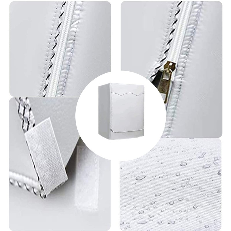 Washing Machine Cover, Sunscreen Dustproof Cover with Zipper, Outdoor Washing