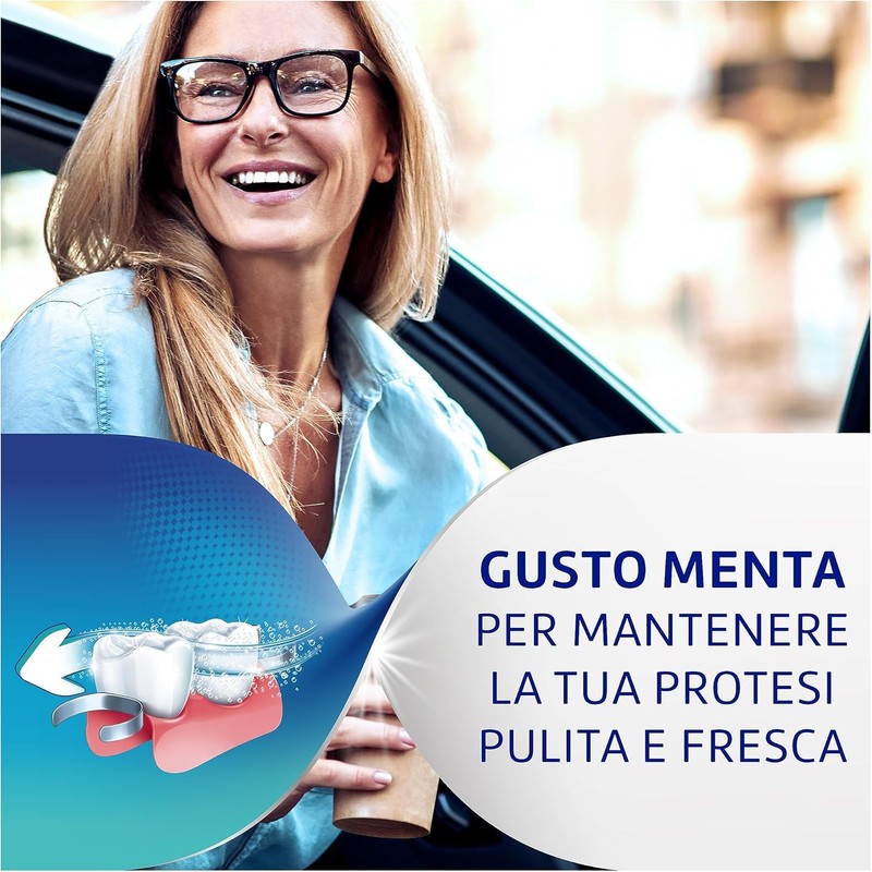 Polident Intensa Freschezza, Pulitore quotidiano per Protesi Dentale con Agente
