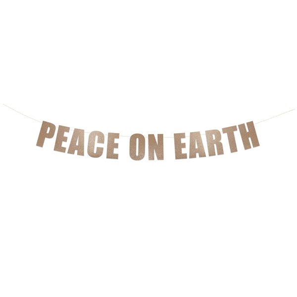 Peace On Earth Banner Signs - Christmas Party Sign, Holidays