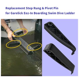 XQK 2 Pcs Replacement Step Rung & Pivot Pin for Garelick EEZ-in Boarding Swim Dive Ladder （Material: zinc Alloy）