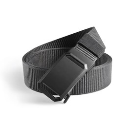 XFSRG Men's Belt, No Holes, Adjustable Canvas Belt, Elastic Woven Belts, Ideal for Business and Work Wear, grey, Grigio-130cm