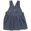 Carhartt Baby Girls Chambray Jumper, Medium Wash Blue Denim