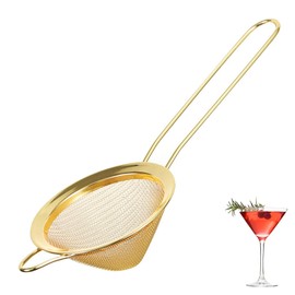 Matcha Sieve & Loose Tea Strainer | Metal Fine Mesh Stainless Steel | Mini Icing Sugar Sieve | Tea Filter | Small Matcha Sifter in Gold (1)