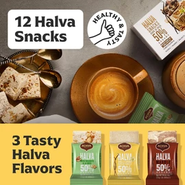 Variety Pack of Halvah Marble, Vanilla, and Walnut Israel Candy Bars– Vegan-Friendly, Certified Kosher Snacks with No Dairy or Gluten by Achva, 25 g. Each (1 Pack)