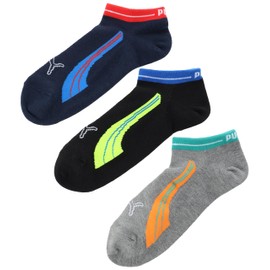 Puma 4293-242 Socks, Kids' Socks, Sneaker Socks, Short Length, 3 Pairs, Boys and Girls, Preparation for Kindergarten Entrance and School, 7.9 inches (19 cm), 7.9 inches (20 cm), 8.3 inches (21 cm), 22