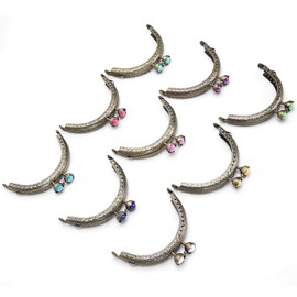 9 piezas marcos de cierre de monedero 3,3 pulgadas monedero semicírculo cierre de cierre de beso para bolsa de monedas DIY manija de costura artesanía suministros de fabricación de bricolaje