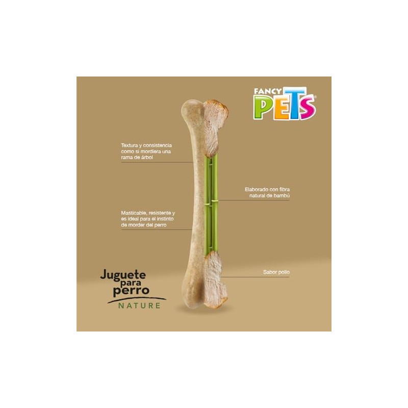 Fancy Pets Juguete Hueso para Morder con Fibra de Bambú