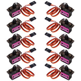 WINGONEER 10pcs MG90S ZOHD Metal Gear RC Micro Servo for Volantex Airplane RC Helicopter Car Boat Model