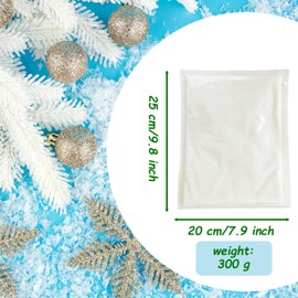Blvochnnt 10oz Instant Snow Powder,Add Water Grows to 100x,Make 10 Gallons of Fake Snow,Christmas Tree Artificial Snow Decor Crafts for Sensory Activity Winter Holiday Party Supplies
