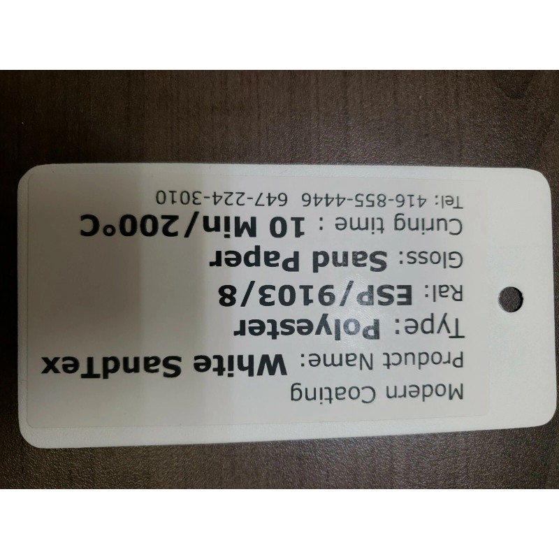 Union Coatings WHITE TEXTURE RAL 9003 Powder Coating Paint /