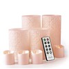 FURORA LIGHTING Pink Rome Real Wax LED Candles with Remote