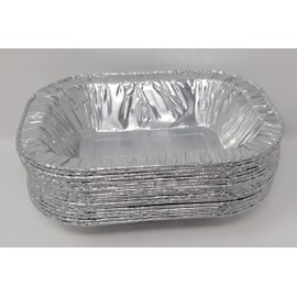12 x 19cm Aluminium Foil Rectangle Pie Dish Tray Pan Container BBQ 19x14x3.8cm