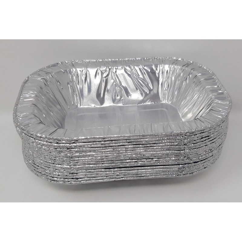 12 x 19cm Aluminium Foil Rectangle Pie Dish Tray Pan