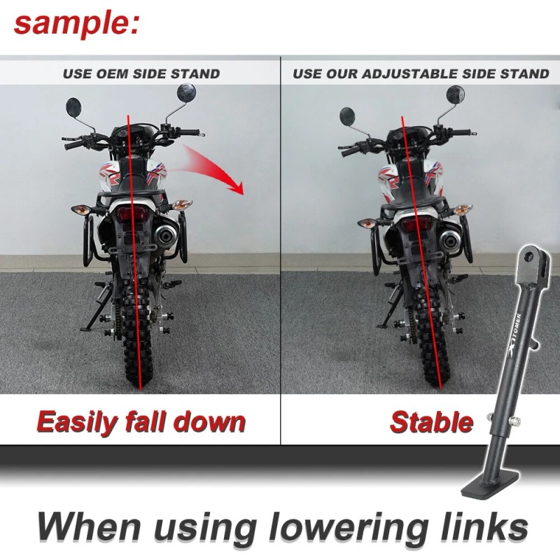 xitomer Motorcycle Adjustable Kickstand Station Single Stand Fit For Segway