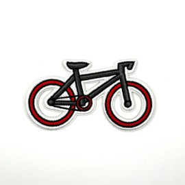 3.5" Bike Iron On Patch - Embroidered Traveler Girl Boy Scout Vintage Retro Bike Adventurer Camping Applique Appliques Iron On Sew On Patches for Holes, Clothing, Jeans, Hat, Backpacks, Clothes