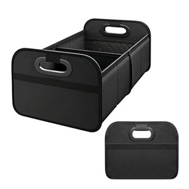 Organizador de Maletero para Auto, Negro, Plegable, Impermeable, con Múltiples Compartimentos y Asas Reforzadas, para SUV, Coche, Todoterreno (M 47 * 32 * 23)