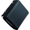 Dom Teporna Men's Bifold Wallet, Large Capacity, Compact, Carbon Leather,