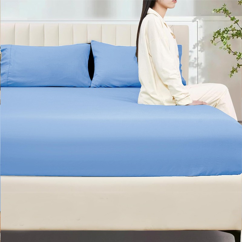 My home store Fitted Sheet 100% Egyptian Cotton 300TC Hotel