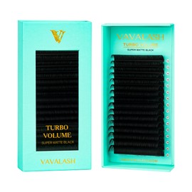 Self Fanning Eyelash Extensions Shimmy-free Lashes 0.03 0.05 Turbo Volume Lash Extension C/CC/D Curl 13-20mm Mixed Easy Fan Lash Extensions True Matte Black Professional Eyelashes (0.05-C-13-20mm)