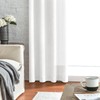 Melodieux White Linenlook Curtains Eyelet for Bedroom Living Room, 66