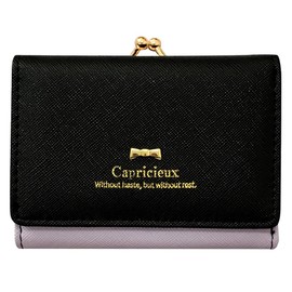 Aldi Women's Trifold Wallet, Black & Purple