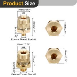 MECCANIXITY M8 M6 Battery Terminal Charging Posts Positive or Negative Battery Terminal Connector Post Adapter Thread Stud 1 Pair