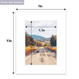 Golden State Art, 8x10 White Picture Mats with White Core Bevel Cut for 5x7 Pictures (Pack of 10 Mats)
