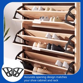 Shoes Drawer Hinge, 2 Layers Shoe Drawer Flip Rack 2 Pieces Stainless Steel Furniture Hinge Shoes Drawer Cabinet Hinges Shoe Cabinet Flip Frame Turing Rack Replacement Fittings for Kitchen