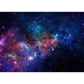 Fmarui Outer Space Backdrop Starry Galaxy Photography Background Planet Theme Party Decoration Kids Boys Birthday Party Banner Photo Booth Props 5x3ft