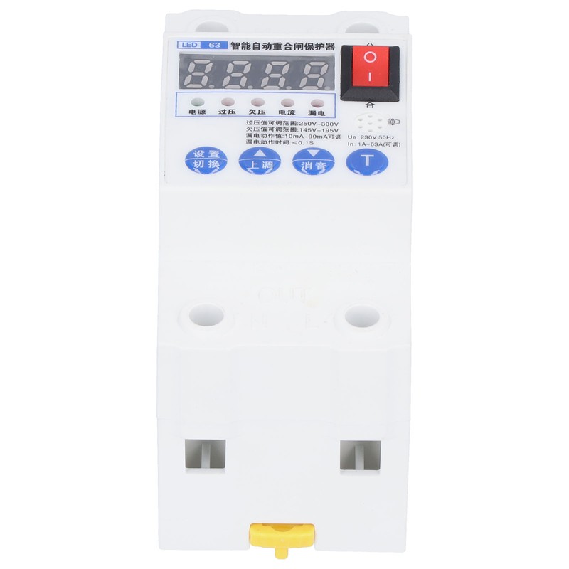 Leakage Circuit Breaker Intelligent Automatic Reclosing Protector Switch 45mm Width