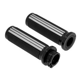 1 inch Electronic Handlebar Grips 25mm Throttle Control Grips Compatible with Harley Touring Dyna Softail Sportster XL 883 1200 Black and Chrome