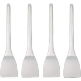 Nagao Tsubamesanjo Long Thick Monja Spatula, Set of 4, Stainless Steel, Made in Japan