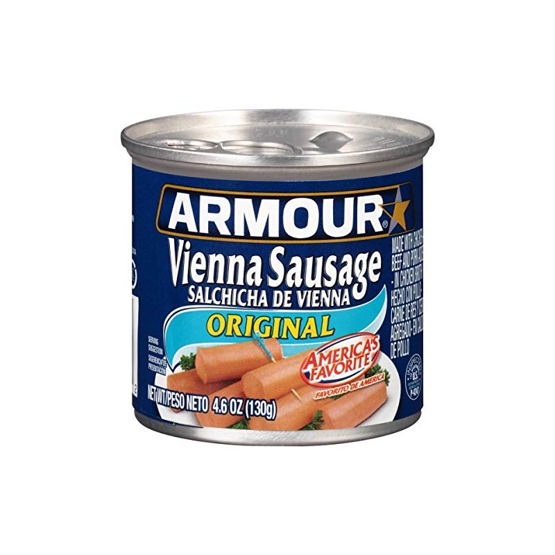Armour Star Vienna Sausage, Original Flavor, Canned Sausage, 4.6 OZ