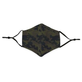 Weddingstar 3-Ply Adult Washable Cloth Face Mask Reusable and Adjustable with Filter Pocket - Camo