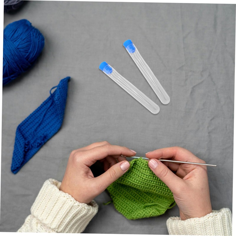VILLFUL Pcs Embroidery Needles Storage Bottle Big Needles Tube Plastic