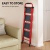 KINGRACK Step Ladder, Folding Ladder with Non-Slip and Wide Pedal,