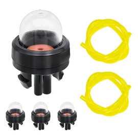 NIMTEK 4 Pack 503936601 Primer Bulb with Fuel Lines for Husqvarna Chainsaw 235 236 240 340 345 350 353 440 445 450 Rancher 460 Blower 125B 125BX 125BVX 225BX