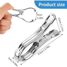 Stainless Steel Pool Cover Clips Beach Towel Clips, 6Pcs Stainless Steel Beach Towel Clip,Stainless Steel Beach Towel Clip Clamp,Stainless Steel Beach Chair Towel Clip,Stainless Steel Pool Towel Clip