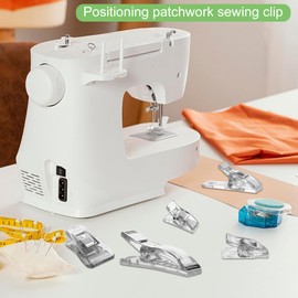 25 Pcs Sewing Clips for Fabric, 5 Sizes Multi Purpose Fabric Clips Sewing Accessories Kit Plastic Mini Quilting Clips Small Blind Clamps for DIY Crafting, Crocheting, Knitting, Embroidery & Patchwork